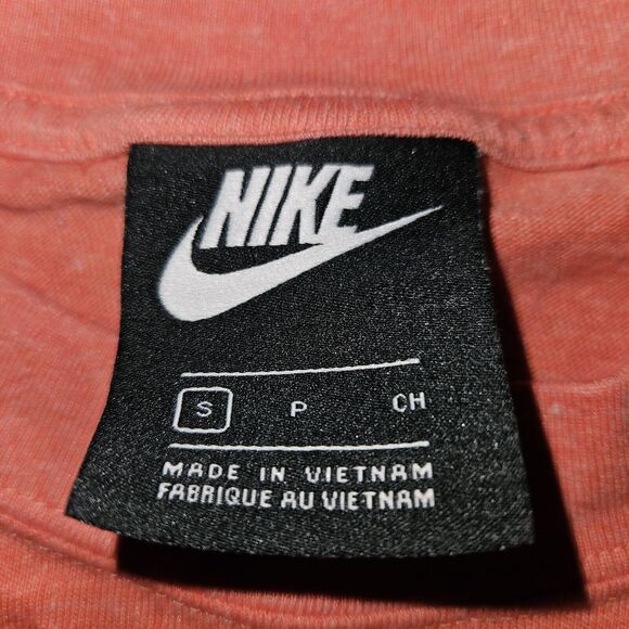 Nike Peach Salmon Cotton Long Sleeve Sweatshirt Size S | Lightweight Crewneck - Picture 6 of 8
